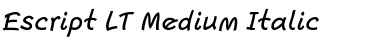 Escript LT Light Bold Italic