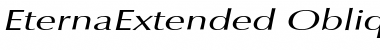 EternaExtended Oblique Font