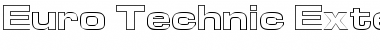 Euro Technic Extended Outline Font