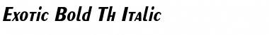 Exotic-Bold Th Italic Italic Font