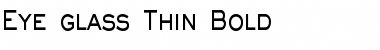 Eye glass Thin Font