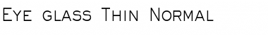 Eye glass Thin Font