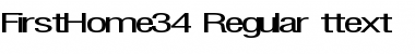 FirstHome34 Regular Font