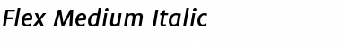 Flex Medium Italic Font