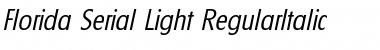 Florida-Serial-Light RegularItalic Font