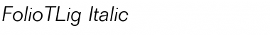 FolioTLig Italic Font