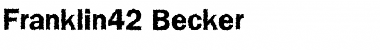 Franklin42 Becker Regular Font