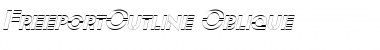 FreeportOutline Oblique Font