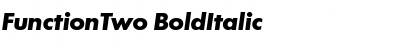 FunctionTwo BoldItalic Font
