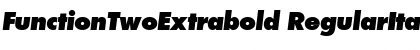 FunctionTwoExtrabold RegularItalic Font