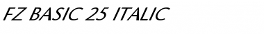 Download FZ BASIC 25 ITALIC Font