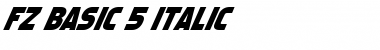 FZ BASIC 5 ITALIC Font