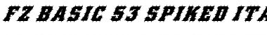 FZ BASIC 53 SPIKED ITALIC Font