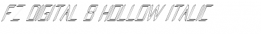 FZ DIGITAL 8 HOLLOW ITALIC Font