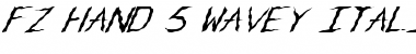 FZ HAND 5 WAVEY ITALIC Font