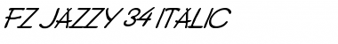 FZ JAZZY 34 ITALIC Font