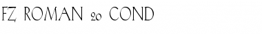 Download FZ ROMAN 20 COND Font
