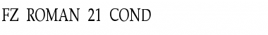 Download FZ ROMAN 21 COND Font