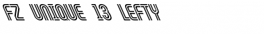 FZ UNIQUE 13 LEFTY Font