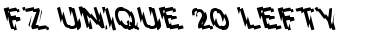 FZ UNIQUE 20 LEFTY Font