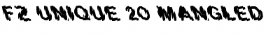 FZ UNIQUE 20 MANGLED LEFTY Font