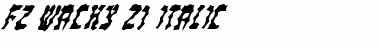 FZ WACKY 21 ITALIC Font