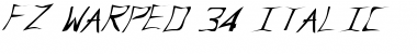 Download FZ WARPED 34 ITALIC Font