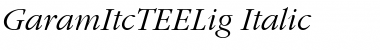 Download GaramItcTEELig Italic Font