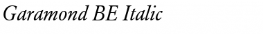 Garamond BE Italic