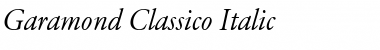 Garamond Classico Italic Font