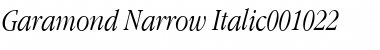 Garamond Narrow Italic