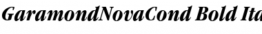 GaramondNovaCond Bold Italic Font
