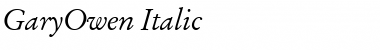 GaryOwen Italic Font