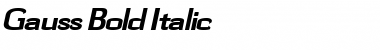 Gauss Bold Italic Font
