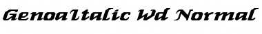 GenoaItalic-Wd Font