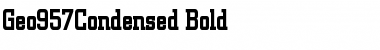 Geo957Condensed Bold Font