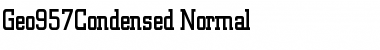 Geo957Condensed Normal Font