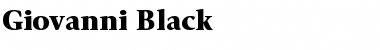 Giovanni Black Font