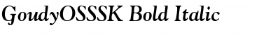 GoudyOSSSK Bold Italic Font