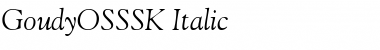 GoudyOSSSK Italic Font