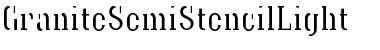 Download GraniteSemiStencilLight Font