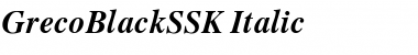 GrecoBlackSSK Font