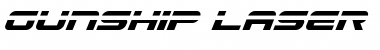 Download Gunship Laser Italic Font