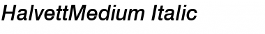 HalvettMedium Italic Font