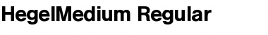 HegelMedium Regular Font