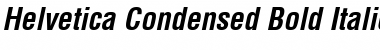 Helvetica Condensed Bold Italic