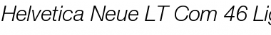 Helvetica Neue LT Com 46 Light Italic
