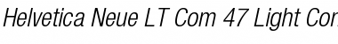 Helvetica Neue LT Com 47 Light Condensed Oblique Font