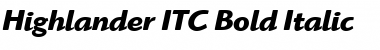 Highlander ITC Bold Italic