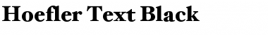 Hoefler Text Black Font